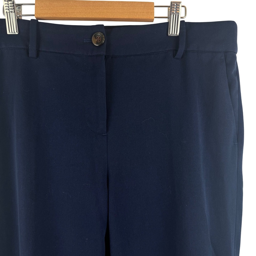 J.Crew Trousers Women 10 Navy Blue K2916 Straight Leg Mid Rise Stretch Pants